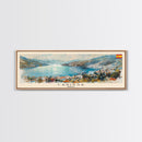 Larissa Greece Wall Art, Panoramic Travel Poster, Panoramic Framed Canvas Print, City Wall Art, Wall Hanging Home Decor, Travel Art