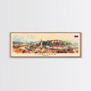 Ljubljana Slovenia Wall Art, Panoramic Travel Poster, Panoramic Framed Canvas Print, City Wall Art, Wall Hanging Home Decor, Travel Art