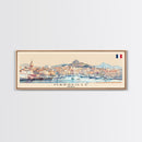 Marseille France Travel Print Wall Art, Panoramic City Art, Travel Art, Wall Decor, Vacation Gift, Framed Canvas Print Or Metal Art
