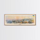 Simferopol Ukraine Panoramic Travel Poster, Framed Canvas Print or Metal Wall Art, Travel Art, Home Decor, Panoramic Painting, Midcentury Art
