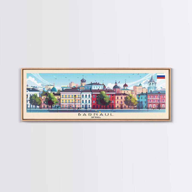 Barnaul Russia Wall Art, Panoramic Travel Poster, Panoramic Framed Canvas Print, City Wall Art, Wall Hanging Home Decor, Travel Art