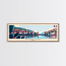 Bordeaux France Panoramic Travel Poster, Framed Canvas Print or Metal Wall Art, Travel Art, Home Decor, Panoramic Painting, Midcentury Art