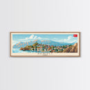 Denizli Turkey Wall Art, Panoramic Travel Poster, Panoramic Framed Canvas Print, City Wall Art, Wall Hanging Home Decor, Travel Art