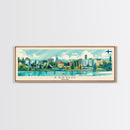 Espoo Finland Wall Art, Panoramic Travel Poster, Panoramic Framed Canvas Print, City Wall Art, Wall Hanging Home Decor, Travel Art