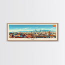 Getafe Spain Panoramic Travel Poster, Framed Canvas Print or Metal Wall Art, Travel Art, Home Decor, Panoramic Painting, Midcentury Art