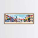 Gliwice Poland Panoramic Travel Poster, Framed Canvas Print or Metal Wall Art, Travel Art, Home Decor, Panoramic Painting, Midcentury Art
