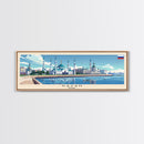 Kazan Russia Panoramic Travel Poster, Framed Canvas Print or Metal Wall Art, Travel Art, Home Decor, Panoramic Painting, Midcentury Art