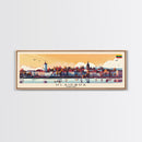Klaipda Lithuania Wall Art, Panoramic Travel Poster, Panoramic Framed Canvas Print, City Wall Art, Wall Hanging Home Decor, Travel Art