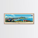 Makhachkala Russia Travel Art, City Art, Framed Canvas Print or Metal Wall Art, Europe Travel Poster, Panoramic Wall Art, Extra Wide Wall Art
