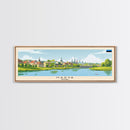 Narva Estonia Panoramic Travel Poster, Framed Canvas Print or Metal Wall Art, Travel Art, Home Decor, Panoramic Painting, Midcentury Art