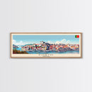 Porto Portugal Panoramic Travel Poster, Framed Canvas Print or Metal Wall Art, Travel Art, Home Decor, Panoramic Painting, Midcentury Art