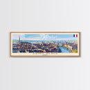 Saint Denis France  Wall Art, Panoramic Travel Poster, Panoramic Framed Canvas Print, City Wall Art, Wall Hanging Home Decor, Travel Art