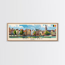 Saint Niklaas Belgium Wall Art, Panoramic Travel Poster, Panoramic Framed Canvas Print, City Wall Art, Wall Hanging Home Decor, Travel Art