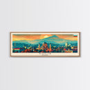 Sofia Bulgaria  Wall Art, Panoramic Travel Poster, Panoramic Framed Canvas Print, City Wall Art, Wall Hanging Home Decor, Travel Art