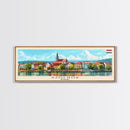 Szolnok Hungary Wall Art, Panoramic Travel Poster, Panoramic Framed Canvas Print, City Wall Art, Wall Hanging Home Decor, Travel Art