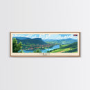 Uzice Serbia Travel Print Wall Art, Panoramic City Art, Travel Art, Wall Decor, Vacation Gift, Framed Canvas Print Or Metal Art