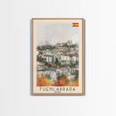Fuenlabrada, Spain Travel Poster Art, Framed Canvas Print for Living Room or Bedroom, Spanish Wall Art, Home Decoration