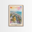 Kaliningrad Russia Urban Landscape, Framed Canvas Print, Travel Poster, Modern Wall Art, Office Decor, Russian Cityscape, Contemporary Home Decoration