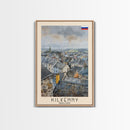 Kilkenny Ireland Scenic View, Framed Canvas Print, Travel Poster, Wall Art, Home Decor, Living Room Decoration, Irish Cityscape Art