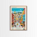 Adapazari Turkey Travel Poster Framed Canvas Print, Midcentury Modern Art, Pop Art Decor, Scenic View Wall Art, Vacation Gift, Home Decoration, Living Room Print