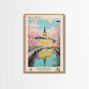 Belgorod Russia Travel Poster Framed Canvas Print, Midcentury Modern Art, Pop Art Wall Decor, Home Decor, Vacation Gift, Living Room Art
