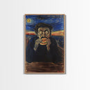 The Scream But With A Hamburger Halloween Artwork, Perfect for Adding a Touch of Spooky Humor to Your Wall Decor