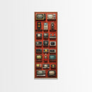 Retro Televions Framed Canvas Print, Retro Decor, Man Cave Art, Gift For Him