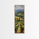 Italian Olive Fields, Framed Canvas print, Living Room Decor, Bedroom Decor, Beautiful Wall Art Painting, Wall hanging, Ready To Hang Art