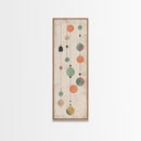 Abstract Hanging Lanterns On A Rustic Background – Framed Canvas Print With Skinny Art And Tall Art In Ukiyo-E Art And Japanese Style Art