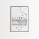 Fontana Street Map, California Map, City Map Art, Minimalist Art, Wall Art, Canvas Print, Unique Wall Art, Travel Décor, Travel Gift For Men