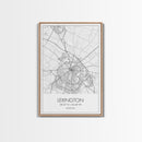 Lexington Street Map, Kentucky Map, City Map Art, Modern Wall Art, Wall Art, Canvas Print, Living Room Art, Travel Print, Pilot Gifts