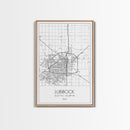 Lubbock Street Map, Texas Map, City Map Art, Modern Art, Wall Art, Canvas Print, Travel Print, Farmhouse Wall Décor, Boyfriend Gift