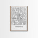 Minneapolis Street Map, Minnesota Map, City Map Art, Modern Art, Wall Art, Canvas Print, Travel Print, Master Bedroom Art, Graduation Gift
