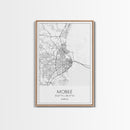 Mobile Street Map, Alabama Map, City Map Art, Modern Art, Wall Art, Canvas Print, Farmhouse Bedroom Art, Mother In Law Gift, Travel Art