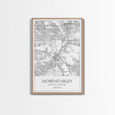 Moreno Valley Street Map, California Map, City Map Art, Modern Art, Wall Art, Canvas Print, Wall Art For Bedroom, Couple Gift, Travel Print