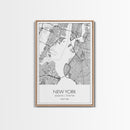 New York Street Map, New York Map, City Map Art, Modern Art, Wall Art, Canvas Print, Home Office Art, Unique Travel Gifts, Travel Wall Print