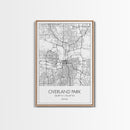 Overland Park Street Map, Kansas Map, City Map Art, Modern Art, Wall Art, Canvas Print, Gift For Her, Bedroom Wall Art, Travel Wall Décor
