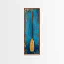 Rustic Oar Art Framed Canvas Print Coastal Decor Nautical Wall Art Tall Narrow Art Lake House Gift Idea Southwest Wall Art