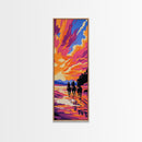 Vibrant Sunset Landscape Framed Canvas Print Joshua Tree Art Lake Tahoe Art Rustic Wall Art Southwest Wall Art Extra Wide Art