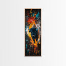 Abstract Bison Canvas Print Southwest Wall Art Rustic Decor Tall Narrow Art Living Room Art Vertical Wall Art Gift Idea Him