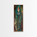 Tribal Arrow Art Canvas Print Southwest Wall Art Boho Decor Tall Narrow Art Rustic Wall Art Above Bed Wall Art