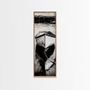 Monochrome Boat Reflection Framed Canvas Print nautical painting moody art coastal wall art nautical wall art gift idea for him