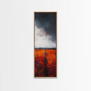 Moody Landscape Framed Canvas Print dark romance painting poppy wall art fall decor tall narrow art above bed wall art vertical wall art