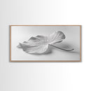 White Leaf, Botanical Prints, Minimalist Art, Wabi Sabi Wall Art, Monochrome Art, Modern Art, Living Room Art, Canvas Print