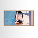 Lantern Painting, Rustic Decor, Farmhouse Art, Wabi Sabi Art, Southwest Wall Art, Moody Art, Light Pink Wall Art, Framed Canvas Print, Minimalist Art