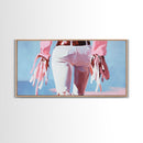 Pink Cowgirl, Western Art, Black Cowgirl Painting, Coastal Cowgirl Wall Art, Light Pink Wall Art, Canvas Print, Rustic Decor