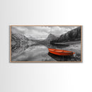 Serene Mountain Lake Canvas Print Rustic Wall Art Landscape Painting Above Sofa Art Bedroom Art Above Bed Wall Art Nautical Decor