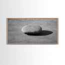 Zen rock, minimalist art, wabi sabi art, Japanese decor, meditation wall art, extra wide art, horizontal wall art, framed canvas print