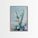 Prickly Pear Cactus, agave painting, southwest wall art, botanical prints, gift idea for her, boho art, desert decor, Canvas Print