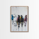 Modern Cowgirl, Western Fashion, Framed Canvas Print, black cowgirl painting, pink abstract art, light pink wall art, bold color art, gift idea for her